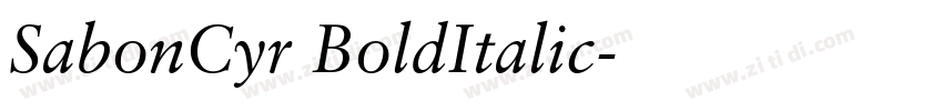 SabonCyr BoldItalic字体转换